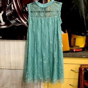 Cute babydoll lace dress … teal